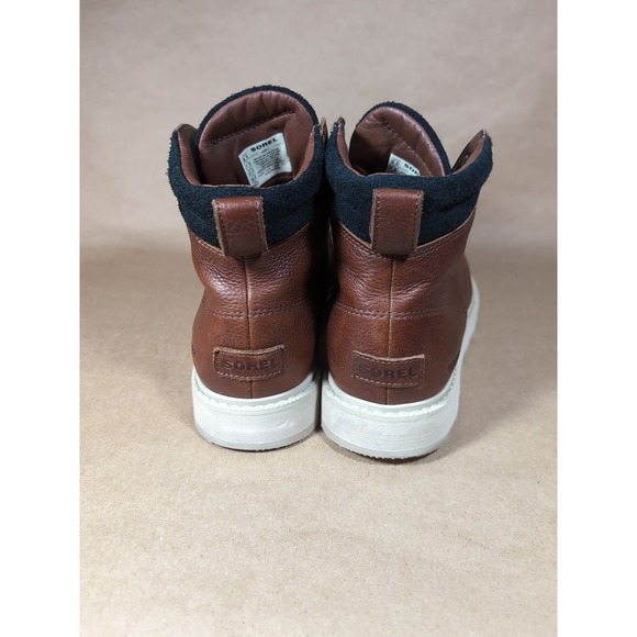 Sorel Madson II Men's 8.5 Moc Toe Ankle Boots Brown Leather Waterproof Chukka - Picture 3 of 12